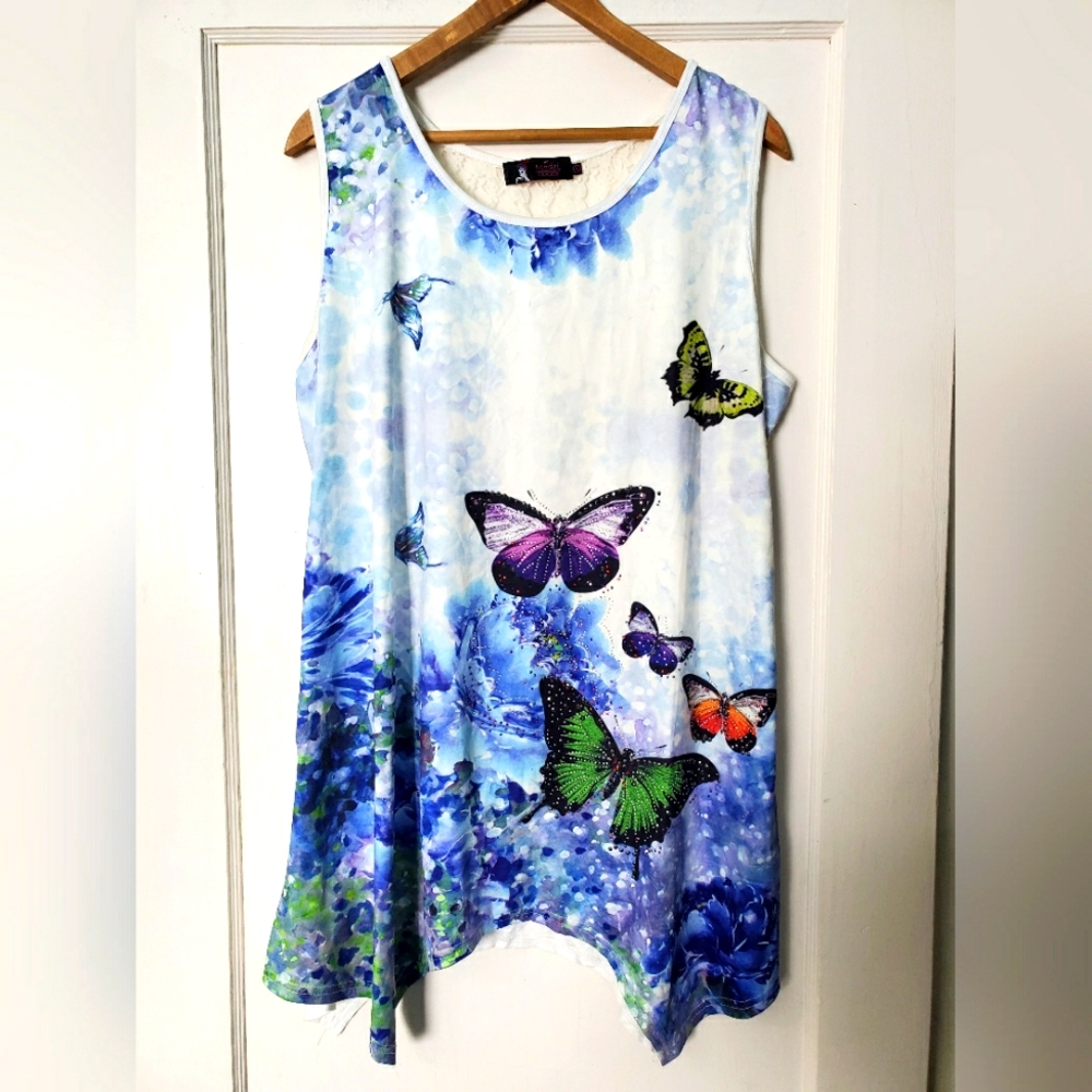 Butterfly Blingy Sleeveless Top🦋